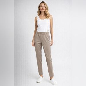 Marc Aurel Taupe Pull-On Trousers NWT | Elastic Waist Minimalist Pants | EU 40